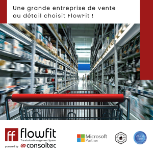 texte : une grande entreprise de vente au détail choisit FlowFit