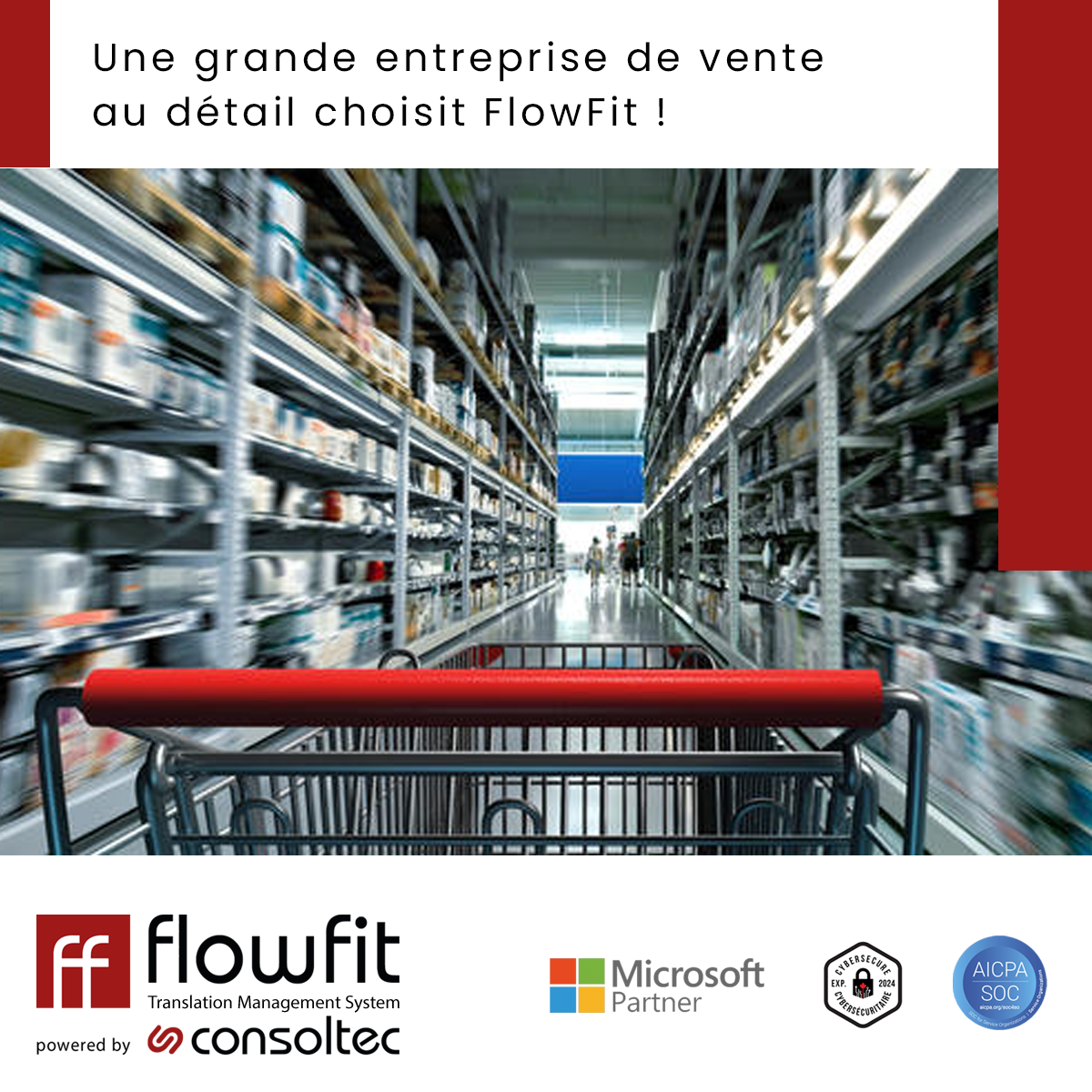 texte : une grande entreprise de vente au détail choisit FlowFit